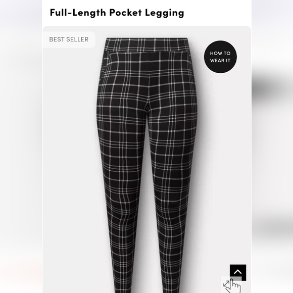 Torrid Black and White Checkered Leggings - Picture 4 of 4